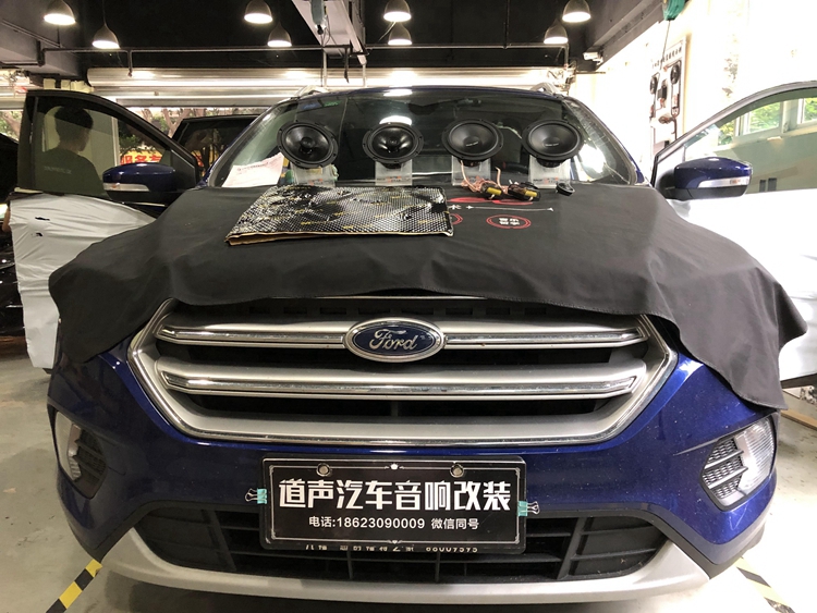 福特翼虎音响改装 英国CVas6.2两分频套装喇叭原车无损安装