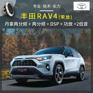 【丰田RAV4荣放】音响改装升级，双低音配置，阿尔派R600 DSP功放+四路纯功放+丹拿频喇叭+超薄低音+箱体低音炮，重庆汽车音响改装